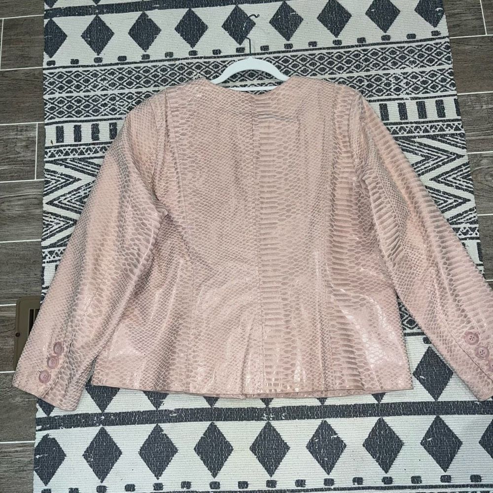 pink  Leather Jacket buttons. Bradley Bayou - Picture 2 of 16